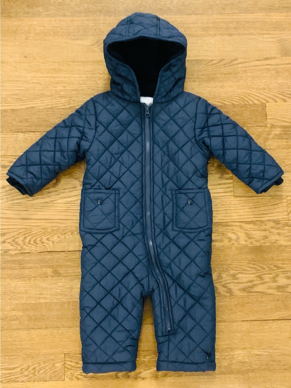 Kitestrings by Hartstrings Boys Infant Snowsuit 12 Months Quilted Navy Blue